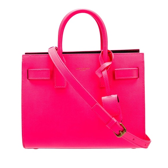 Saint Laurent Handbags - Saint Laurent YSL Hot Pink Leather
Nano Sac De Jour